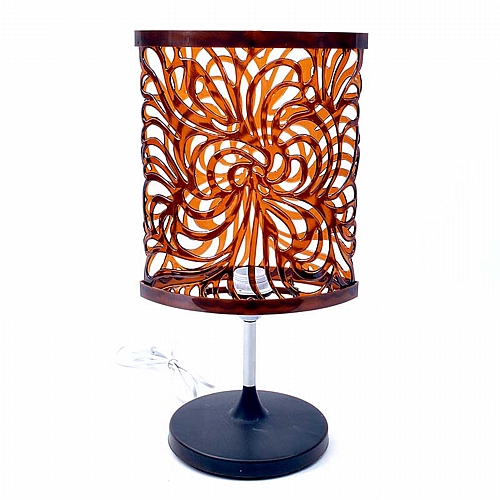 ΕΠΙΤΡΑΠΕΖΙΑ ΛΑΜΠΑ ΣΤΡΟΓΓΥΛΗ DECOLIGHT ΚΑΦΕ 30*55*77