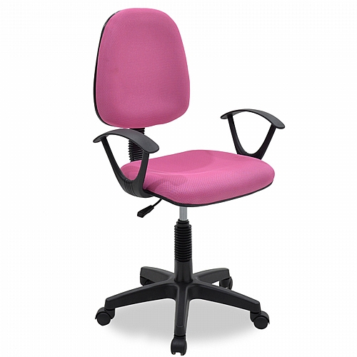 Καρέκλα γραφείου εργασίας Maria pakoworld με ύφασμα mesh χρώμα ροζ