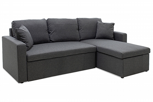 Γωνιακός καναπές κρεβάτι Marvel pakoworld αναστρέψιμος αποθηκευτικό χώρο ανθρακί 220χ145χ83εκ
