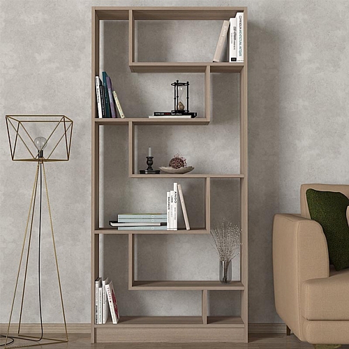 ΒΙΒΛΙΟΘΗΚΗ-ΡΑΦΙΕΡΑ Fylliana Bosco GREY OAK 83.6*22*180