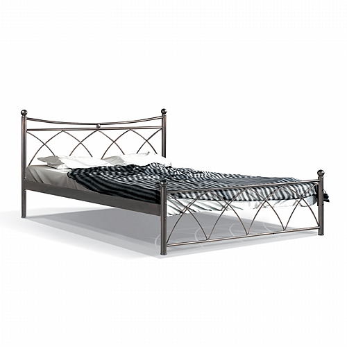 ΚΡΕΒΑΤΙ ΣΙΔΕΡΕΝΙΟ Fylliana ΚΑΦΕ HERMES 150x200εκ