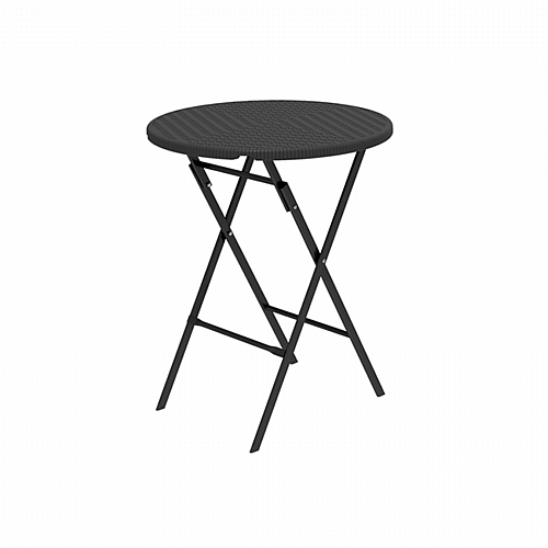 ΤΡΑΠΕΖΙ ΣΥΝΕΔΡΙΟΥ-CATERING Fylliana Rattan ΜΑΥΡΟ 60*74 ΣΤΡΟΓΓΥΛΟ ΠΤΥΣΣΟΜΕΝΟ
