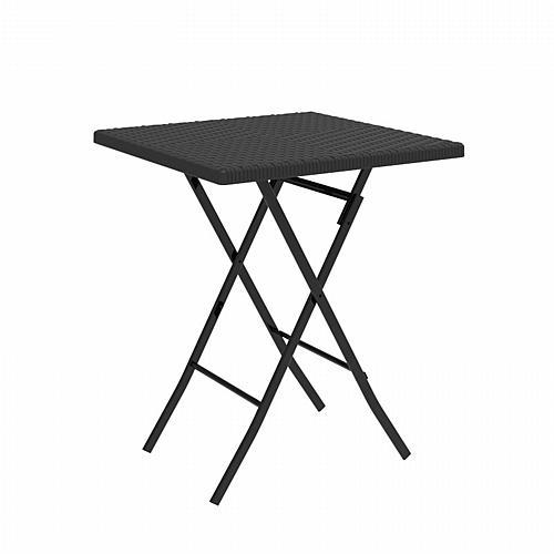 ΤΡΑΠΕΖΙ ΣΥΝΕΔΡΙΟΥ-CATERING Fylliana Rattan ΜΑΥΡΟ 60*60*74 ΤΕΤΡΑΓΩΝΟ ΠΤΥΣΣΟΜΕΝΟ