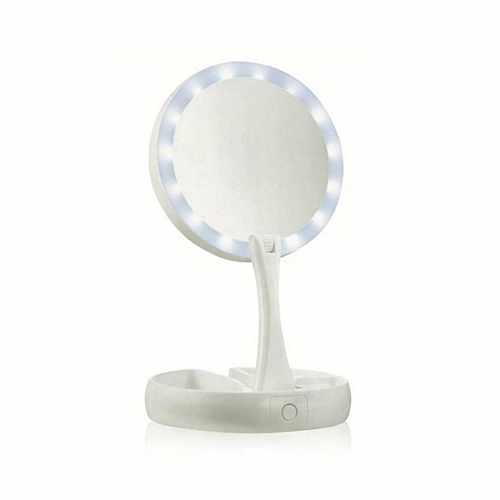 Πτυσσόμενος Διπλός Μεγεθυντικός Καθρέφτης με φωτισμό LED Cenocco CC-9050