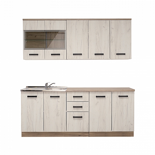 ΚΟΥΖΙΝΑ Kent 200 Grey Oak-White Oak 200*60/31*217(82/74.5)