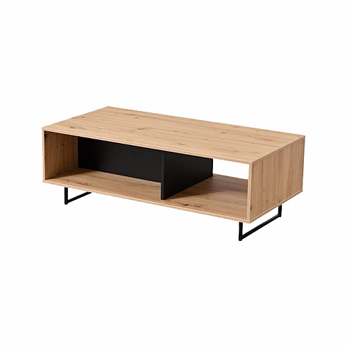 ΤΡΑΠΕΖΑΚΙ ΣΑΛΟΝΙΟΥ SARDINIA ARTISAN OAK / ΜΑΥΡΟ 120.5*60.5*42.5 srd