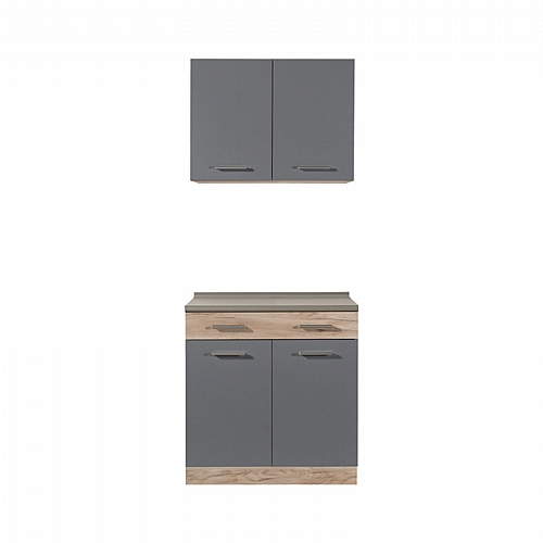 ΚΟΥΖΙΝΑ DALILA 80 GREY OAK / ΓΚΡΙ 80*51,5*206,5εκ
