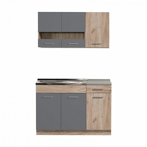 ΚΟΥΖΙΝΑ DALILA 120 GREY OAK / ΓΚΡΙ 120*51,5*206,5