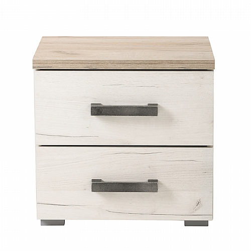 ΚΟΜΟΔΙΝΟ Kent ΝΟ GREY OAK/WHITE OAK 45x34x43εκ