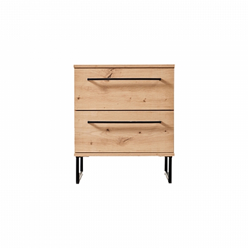 ΚΟΜΟΔΙΝΟ SARDINIA NO2F ARTISAN OAK / ΜΑΥΡΟ 45.5x35x54εκ