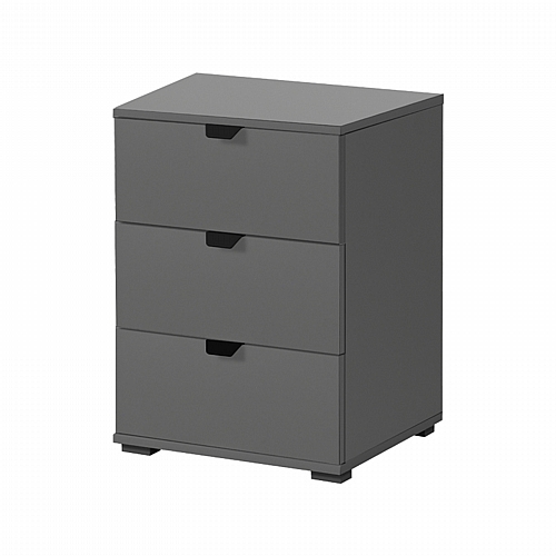 ΚΟΜΟΔΙΝΟ DUERO 3F ΓΚΡΙ ΓΡΑΦΙΤΗ 45x40x63εκ
