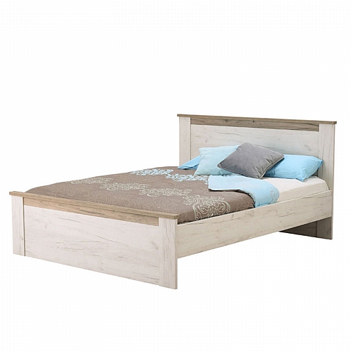 ΚΡΕΒΑΤΙ KENT BK 160 GREY OAK/WHITE OAK 167x208x100εκ