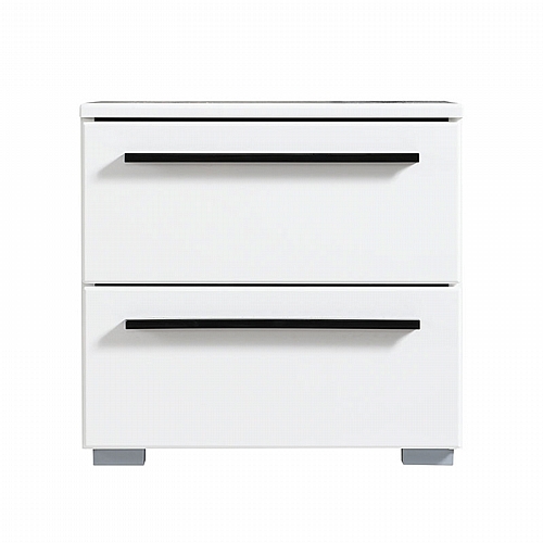 ΚΟΜΟΔΙΝΟ KSANTI NO2F ΛΕΥΚΟ-ΛΕΥΚΗ ΛΑΚΑ 44.5x33.5x42.5εκ