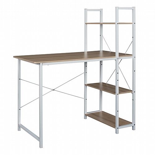 ΓΡΑΦΕΙΟ ΜΕ ΒΙΒΛΙΟΘΗΚΗ HM2079.02 ΜΕ ΟΞΙΑ+ΛΕΥΚΟ ΠΛΑΙΣΙΟ 100Χ52,5