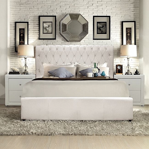 ΚΡΕΒΑΤΙ FB9365.02 ΜΕ ΜΑΤ ΛΕΥΚΟ PU 150x200 εκ.