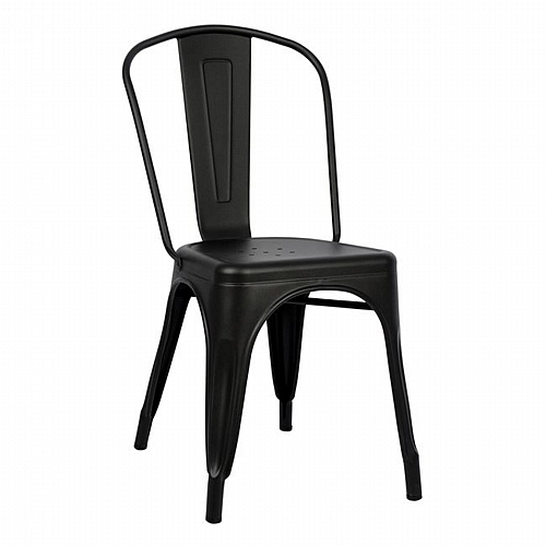 ΚΑΡΕΚΛΑ ΜΕΤΑΛΛΙΚΗ HM0018.22 MELITA ΣΕ ΜΑΥΡΟ MAT 45x47x85Υ εκ.