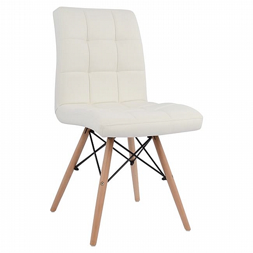 ΚΑΡΕΚΛΑ ROSA HM0024.21 ΜΕ ΞΥΛΙΝΑ ΠΟΔΙΑ & ΚΑΘΙΣΜΑ ΛΕΥΚΟ ΣΥΣΚΕΥΑΣΙΑ 4ΤΜΧ. 43x52x82 εκ.