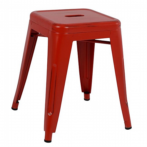 ΣΚΑΜΠΩ ΜΕΤΑΛΛΙΚΟ FB0096.77 MELITA ΣΕ ΚΟΚΚΙΝΗ ΠΑΤΙΝΑ  39x39x46 εκ.