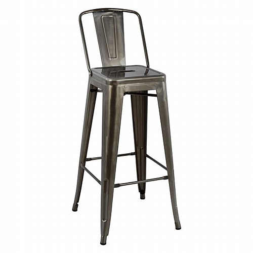 ΣΚΑΜΠΩ BAR ΜΕΤΑΛΛΙΚΟ HM0088.03 MELITA ME ΠΛΑΤΗ NATURAL 43Χ43Χ104εκ