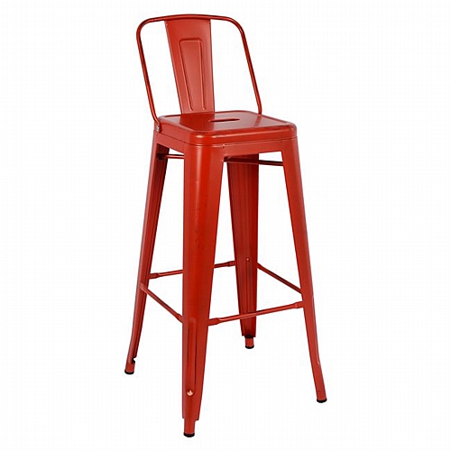 ΣΚΑΜΠΩ BAR ΜΕΤΑΛΛΙΚΟ FB0088.77 MELITA ME ΠΛΑΤΗ ΚΟΚΚΙΝΗ ΠΑΤΙΝΑ 43Χ43Χ104Υεκ.