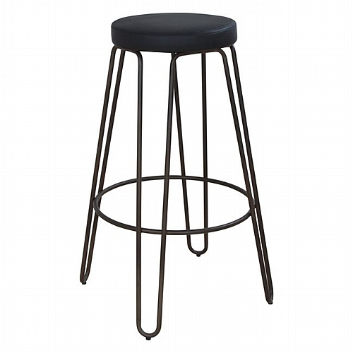 ΣΚΑΜΠΩ BAR ΜΕΤΑΛΛΙΚΟ HM0098.04 KELLY RUSTY+PU ΜΑΥΡΟ 57x57x80Υεκ.