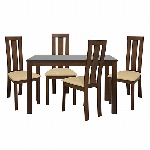 ΣΕΤ ΤΡΑΠΕΖΑΡΙΑ 5ΤΜΧ ΤΡΑΠΕΖΙ ΞΥΛΙΝΟ & 4 ΚΑΡΕΚΛΕΣ ΞΥΛΙΝΕΣ HM10045