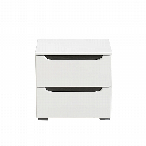 ΚΟΜΟΔΙΝΟ Karl ΝΟ2F Λευκό-Black Grey Wood 44.5x33.5x42.5εκ