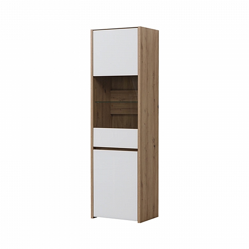 ΒΙΤΡΙΝΑ MOLISE 1K VS ARTISAN OAK / ΛΕΥΚΟ ΤΖΑΜΙ 55*40*187