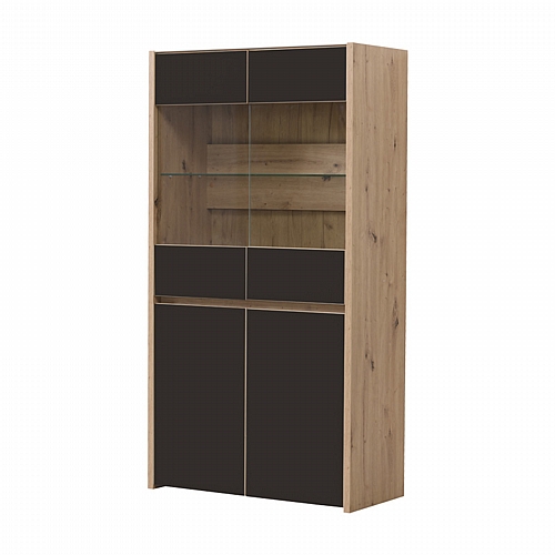ΒΙΤΡΙΝΑ MOLISE 2K VS2 ARTISAN OAK / ΜΑΥΡΟ ΤΖΑΜΙ 85*40*161