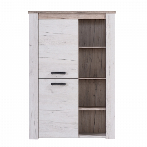 ΒΙΤΡΙΝΑ Kent POP Ν GREY OAK-WHITE OAK 99x36x146εκ