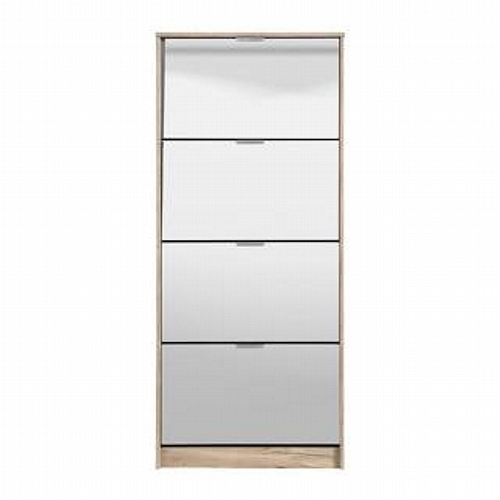 ΠΑΠΟΥΤΣΟΘΗΚΗ Hugo 24 Grey Oak ΜΕ ΚΑΘΡΕΦΤΗ 67x28x155εκ