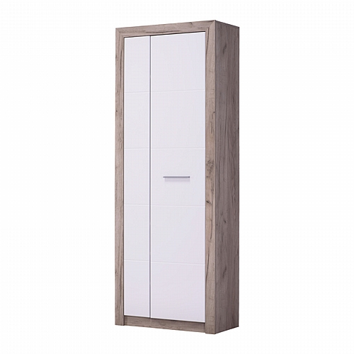 ΕΠΙΠΛΟ ΧΩΛ Astor P2 Grey Oak-Λευκή Λάκα 73x35x195εκ fxtr