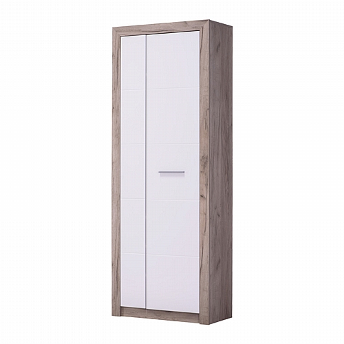 ΕΠΙΠΛΟ ΧΟΛ Astor P2 Grey Oak-Λευκή Λάκα 73*35*194.5