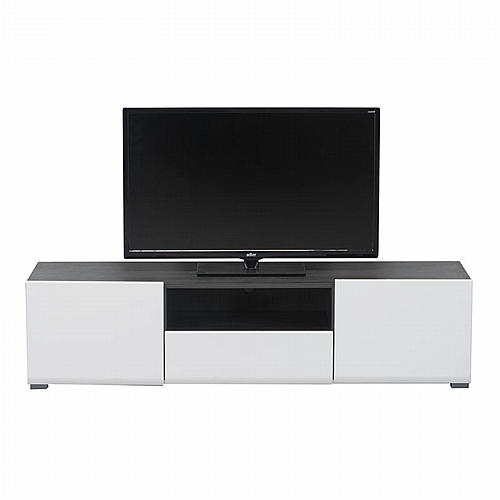 ΕΠΙΠΛΟ ΤΗΛΕΟΡΑΣΗΣ Enzo 150 Λευκό-Black Grey Wood 153x41.5x38.5 f.r.r