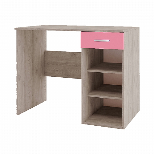 ΓΡΑΦΕΙΟ Fylliana Smile GREY OAK - ΡΟΖ 95*55*75