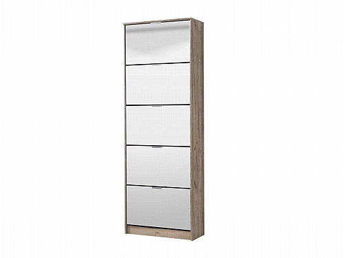 ΠΑΠΟΥΤΣΟΘΗΚΗ Hugo 25 Grey Oak ΜΕ ΚΑΘΡΕΦΤΗ 67x28x191,5εκ