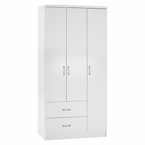 ΝΤΟΥΛΑΠΑ 3ΦΥΛΛΗ ME 2 ΣΥΡΤΑΡΙΑ FB9340.05 ΛΕΥΚΗ 89x42,5x181 εκ.