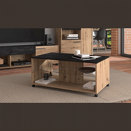 ΤΡΑΠΕΖΑΚΙ ΣΑΛΟΝΙΟΥ NORTE ARTISAN OAK-CARBON 101*60*45