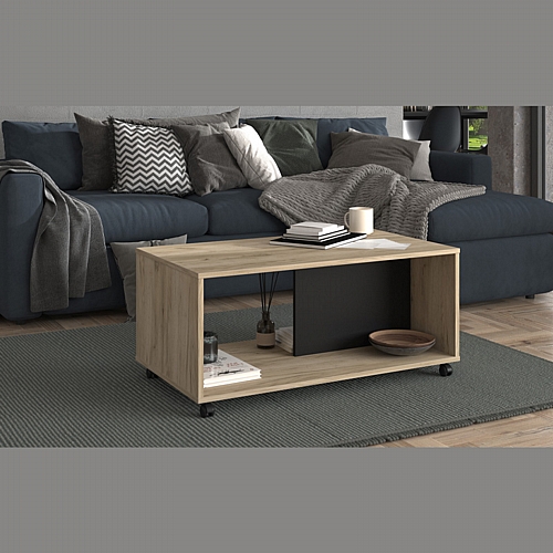 ΤΡΑΠΕΖΙ ΣΑΛΟΝΙΟΥ PICO GREY OAK-ΜΑΥΡΟ 92x50x41εκ