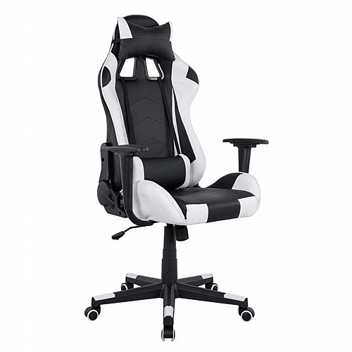 ΠΟΛΥΘΡΟΝΑ GAMING FB91137.04 ΜΑΥΡΟ ΛΕΥΚΟ PU 68Χ67Χ130 ΕΚ