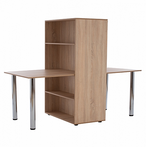 ΓΡΑΦΕΙΟ ΔΙΠΛΟ ΜΕ ΕΝΔΙΑΜΕΣΗ ΒΙΒΛΙΟΘΗΚΗ SONAMA FB92413 168Χ77Χ150Υεκ.