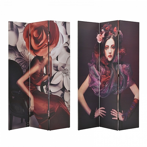INART ΠΑΡΑΒΑΝ 2 ΟΨΕΩΝ PRINTED CANVAS ΓΥΝΑΙΚΕΙΑ ΦΙΓΟΥΡΑ 120Χ3Χ180.