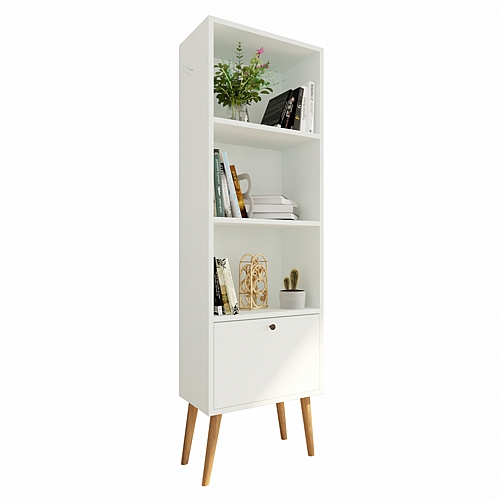 ΒΙΒΛΙΟΘΗΚΗ ΛΕΥΚΗ FB99250.01 49x30x168 εκ.