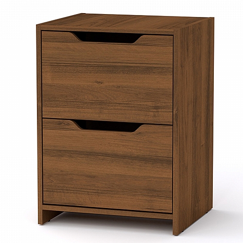 Κομοδίνο Brooks pakoworld καρυδί 48x42x66εκ