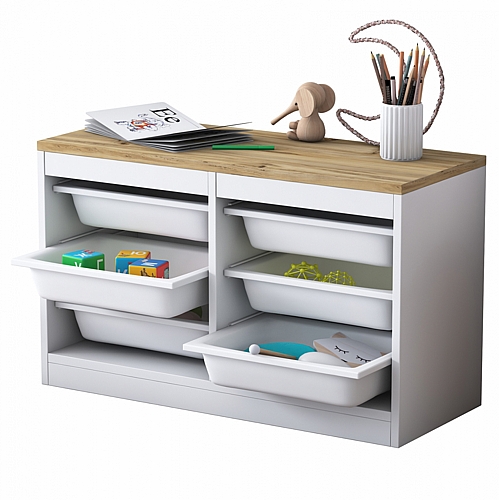 ΣΥΡΤΑΡΙΕΡΑ ΜΕΛΑΜΙΝΗΣ ΛΕΥΚΗ - ΔΡΥΣ FB99051.01 89x34x52Y εκ.