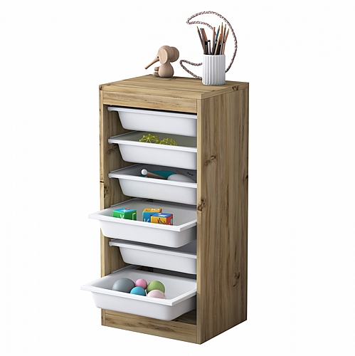 ΣΥΡΤΑΡΙΕΡΑ ΜΕΛΑΜΙΝΗΣ FB99052.01 ΔΡΥΣ - ΛΕΥΚΟ 45,5x34x92Υ εκ.