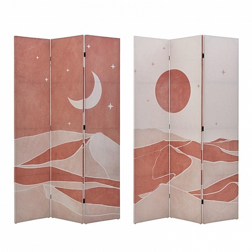 INART ΠΑΡΑΒΑΝ 2 ΟΨΕΩΝ PRINTED CANVAS ΗΛΙΟΣ/ΦΕΓΓΑΡΙ 120Χ3Χ180