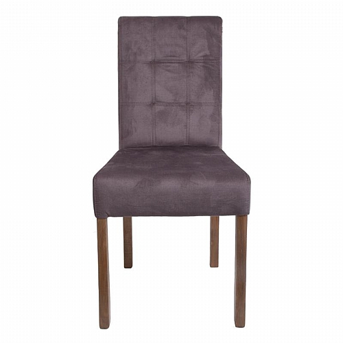 ΚΑΡΕΚΛΑ ΤΡΑΠΕΖΑΡΙΑΣ Fylliana Τ-12 Domenic ΚΑΦΕ ΥΦΑΣΜΑ GREY OAK ΠΟΔΙΑ 45x45x90εκ