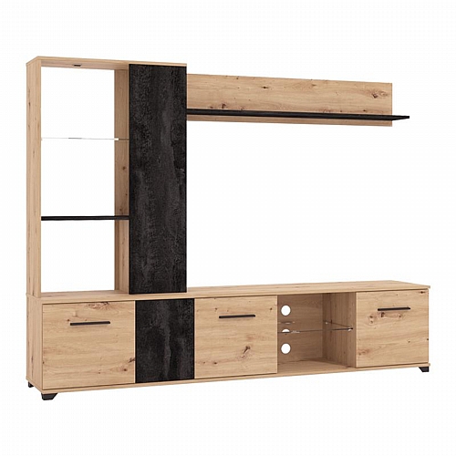 ΚΕΝΤΡΟ ΨΥΧΑΓΩΓΙΑΣ-ΣΥΝΘΕΣΗ ALHAMBRA ARTISAN OAK-CARBON 202*40*155.5