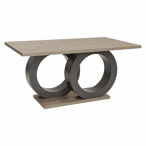 ΤΡΑΠΕΖΙ ΤΡΑΠΕΖΑΡΙΑΣ Fylliana Oregon GREY OAK 160x90x75εκ